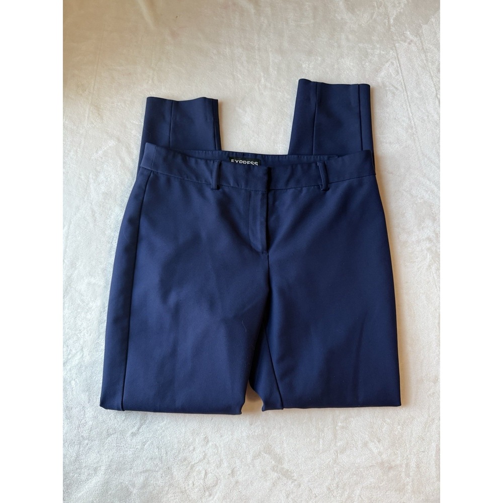 Express Skinny Mid-rise Women's Dress Pants Size 6R Navy Blue Preppy Office
